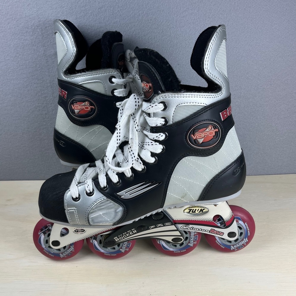 Bauer Vapor 6 Inline Hockey Skates Tuuk Crimson Rave Shock Rocker Pro Mens 9